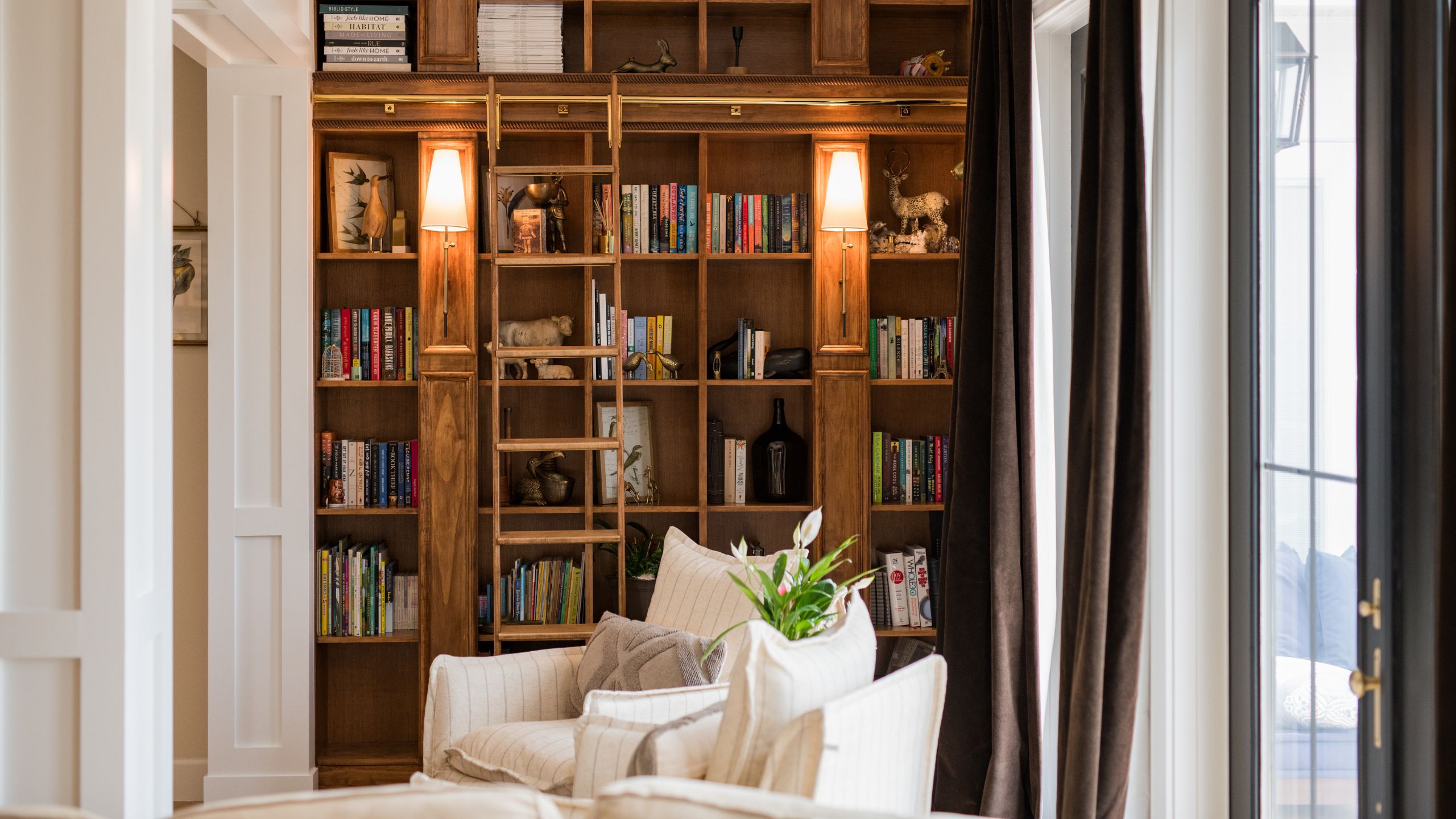 Custom library addition in Sebring, FL home remodel