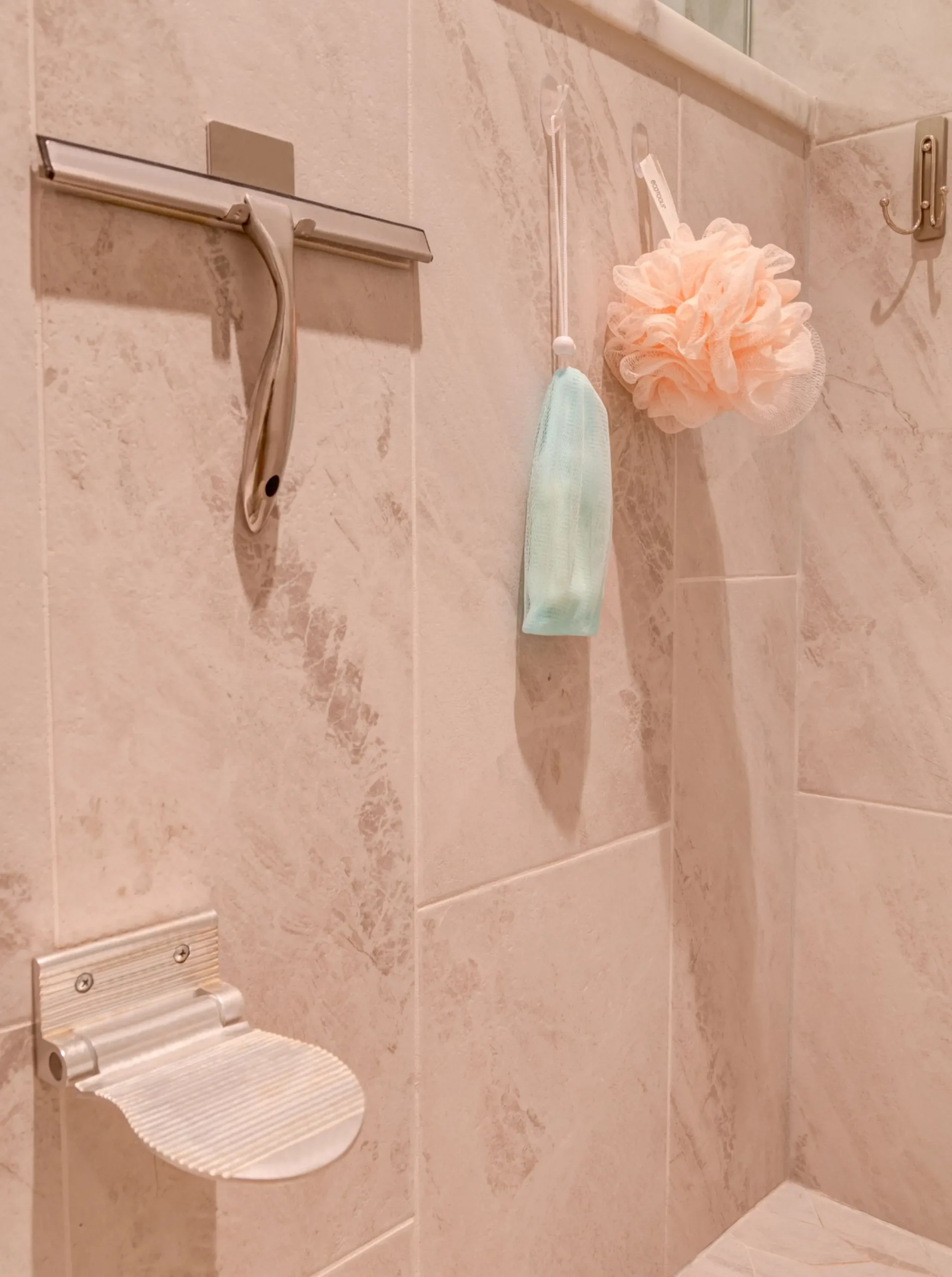 Shower foot ledge designed for comfort and convenience